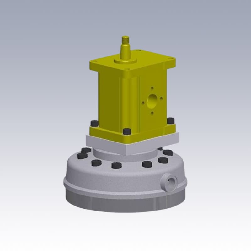 Modello 3D gruppo di pompe idrauliche a ingranaggi PV2/PR7 per sistemi oleodinamici prodotto da HpHydropower