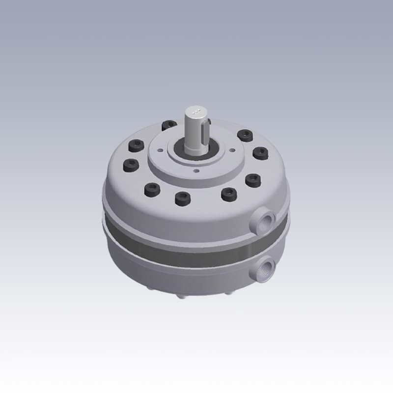 Modello 3D pompa a pistoni radiali serie PR10, prodotta da Stucchi Hydropower