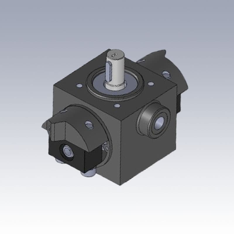 Modello 3D pompa idraulica a pistoni radiali serie PR2 per sistemi oleodinamici prodotto da Stucchi Hydropower.