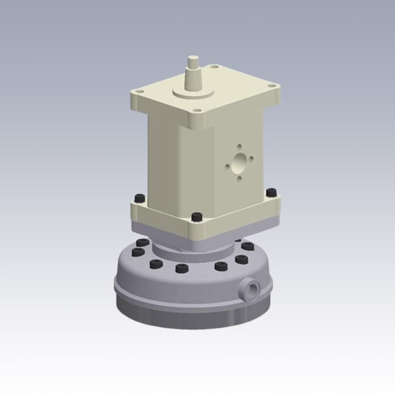 Modello 3D pompa idraulica multipla PT3/PR5 per oleodinamica, compatibile Sauer Danfoss.